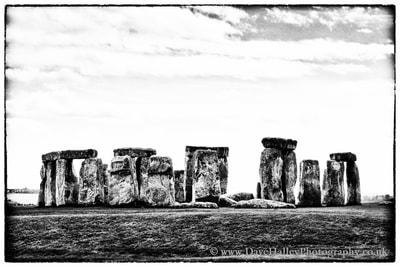 Photograph of standing stones at Stonehenge Neolithic monument (English Heritage), nr Amesbury, Wiltshire, UK.